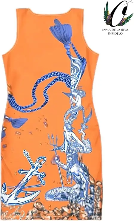 Modelo Vestido Exclusivo Inma de la Riva Neptuno y Las Sirenas