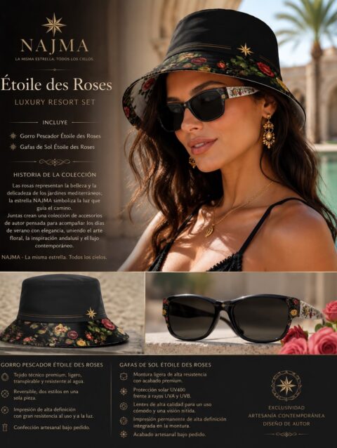 Luxury Resort Set NAJMA Étoile des Roses – Gorro + Gafas de Sol